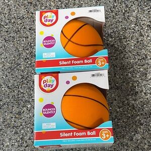 Two Play Day Orange Silent Foam Ball for Kids